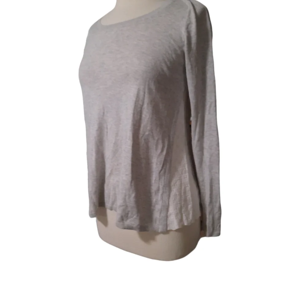 Loft XS Long Sleeve Top Shirt Blouse Lace Cotton Silk sustainable essent…